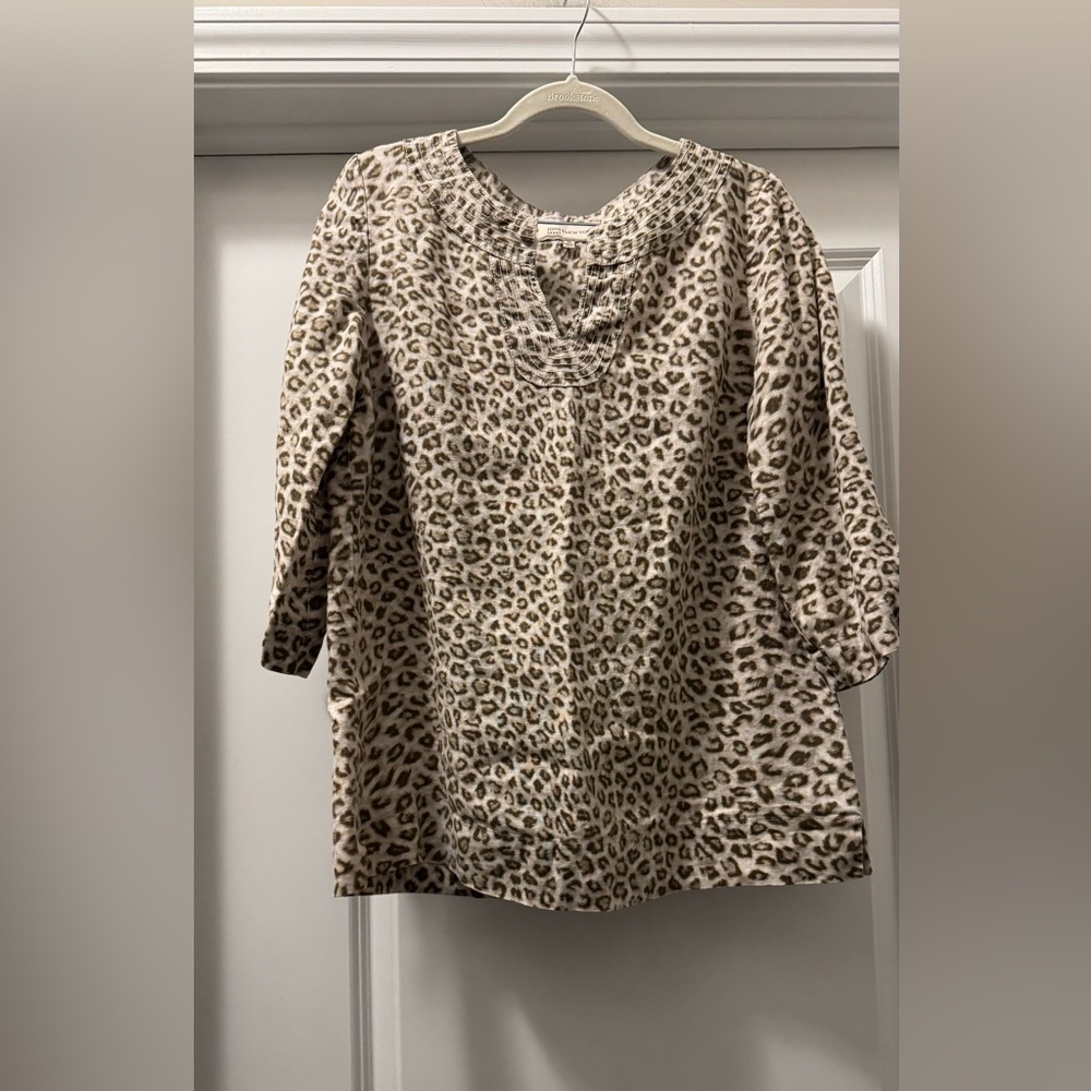 Jones New York Leopard Print Blouse